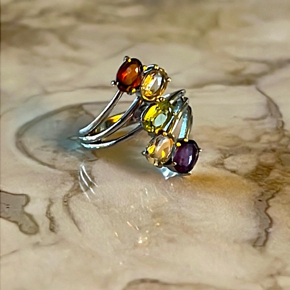 Multi Gemstone Ring - Picture 2 of 3